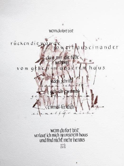 Karin von der Saal: Kalligraphie